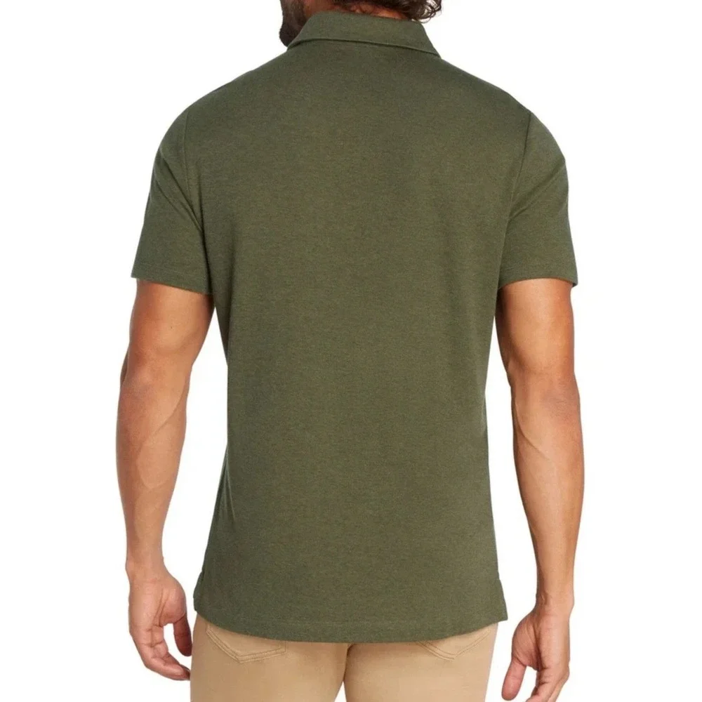 Banana Republic Men's M Green Luxury Touch Polo Shirt Cotton